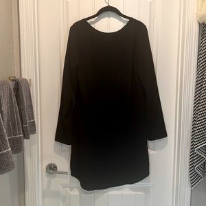 Black Flowy Sheath Dress